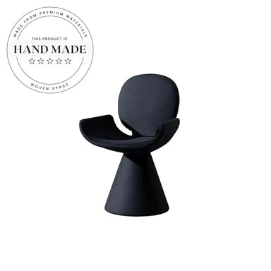 Modern High-Back Velvet Fabric Accent Wooden Swivel Dining Chair