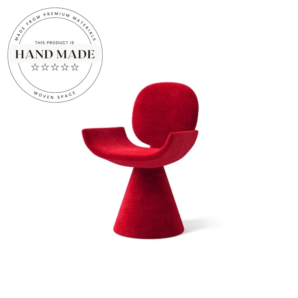 Modern High-Back Velvet Fabric Accent Wooden Swivel Dining Chair