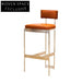 Modern High Bar Chair: Stable Metal Frame, Fabric Upholstered Comfort