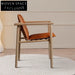 Modern High-End Leather Wood Dining Chair for Restaurant Cafe Hotel Seating