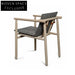 Modern High-End Leather Wood Dining Chair for Restaurant Cafe Hotel Seating