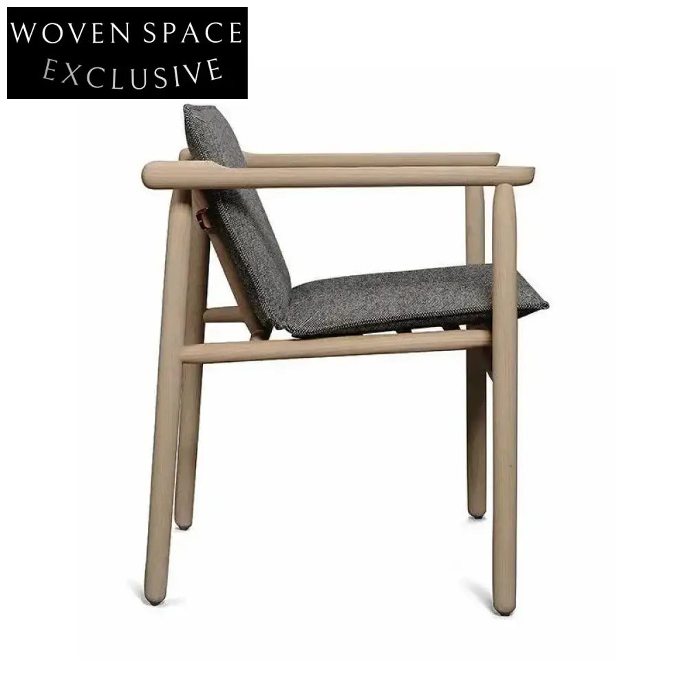 Modern High-End Leather Wood Dining Chair for Restaurant Cafe Hotel Seating