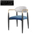 Modern High-End Metal Wooden Fabric Kitchen Bar Stool with Backrest