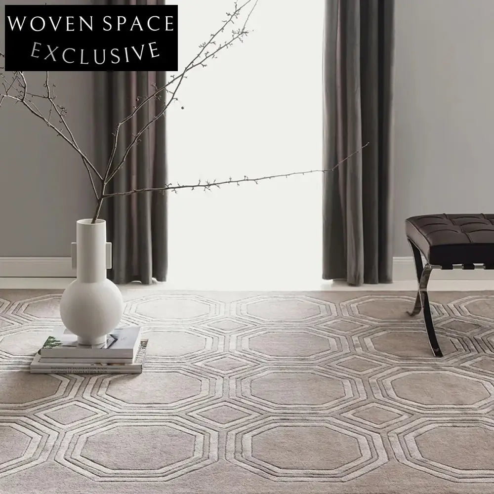 Modern High Pile Microfiber Polyester Tufted Indoor Outdoor Area Rug Carpet