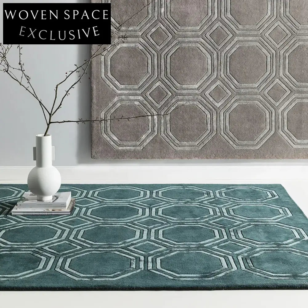 Modern High Pile Microfiber Polyester Tufted Indoor Outdoor Area Rug Carpet