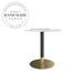 Modern High-Quality Round Metal Base Dining Table with Marble Top