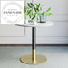 Modern High-Quality Round Metal Base Dining Table with Marble Top