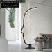 Modern Human Face Metal Floor Lamp - Tall Standing Artistic Room Decor