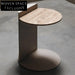 Modern Indoor Living Room Natural Travertine Round Coffee Table Metal Base