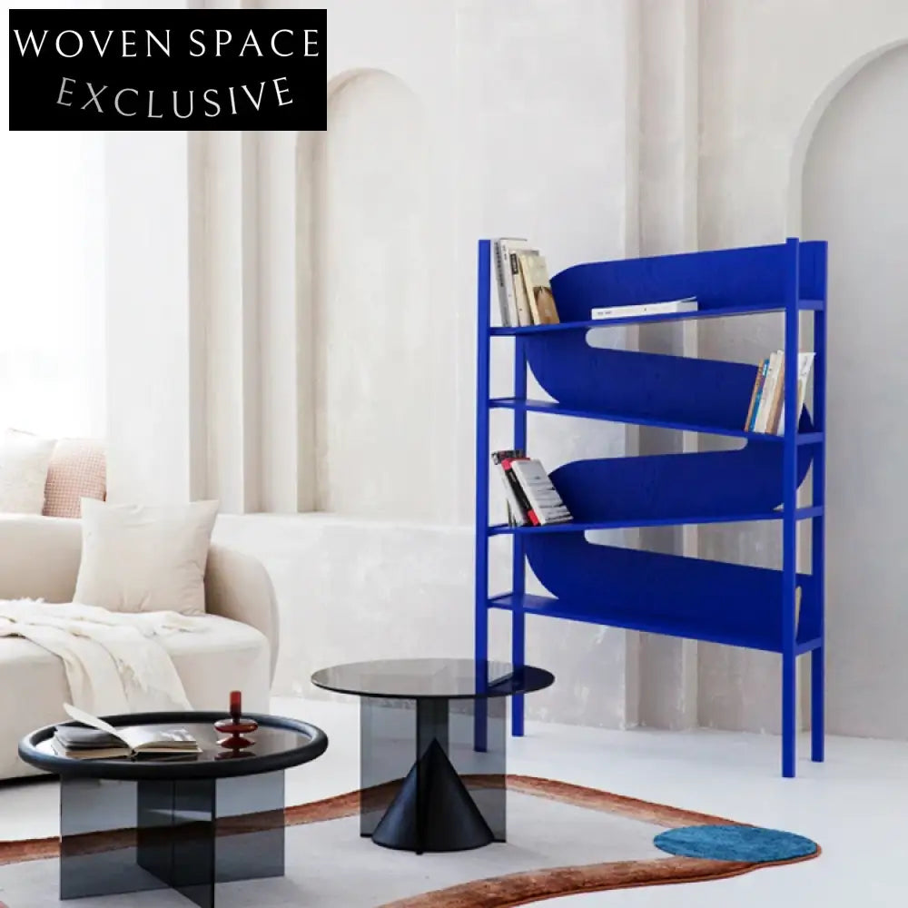 Modern Industrial 4-Tier Display Shelf Cabinet for Living Room or Study