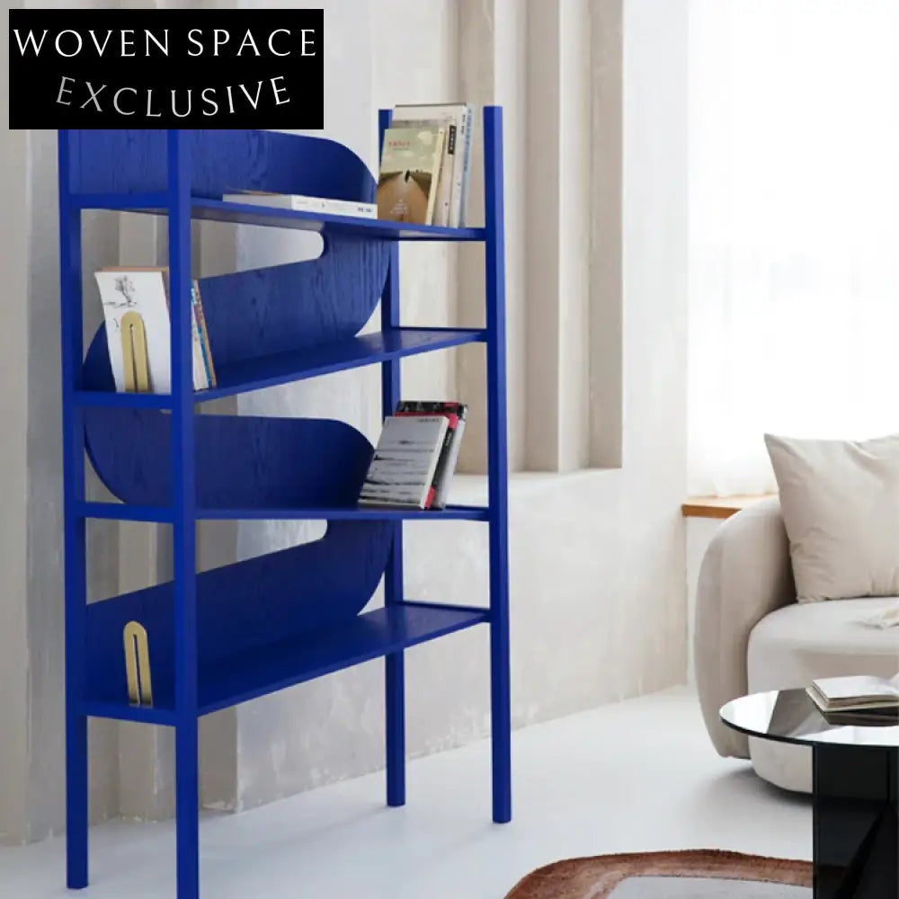 Modern Industrial 4-Tier Display Shelf Cabinet for Living Room or Study