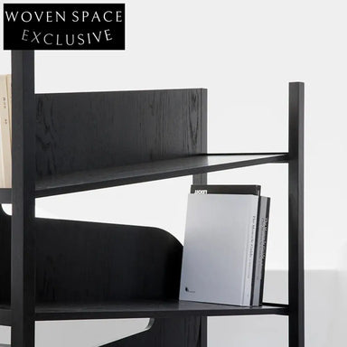 Modern Industrial 4-Tier Display Shelf Cabinet for Living Room or Study