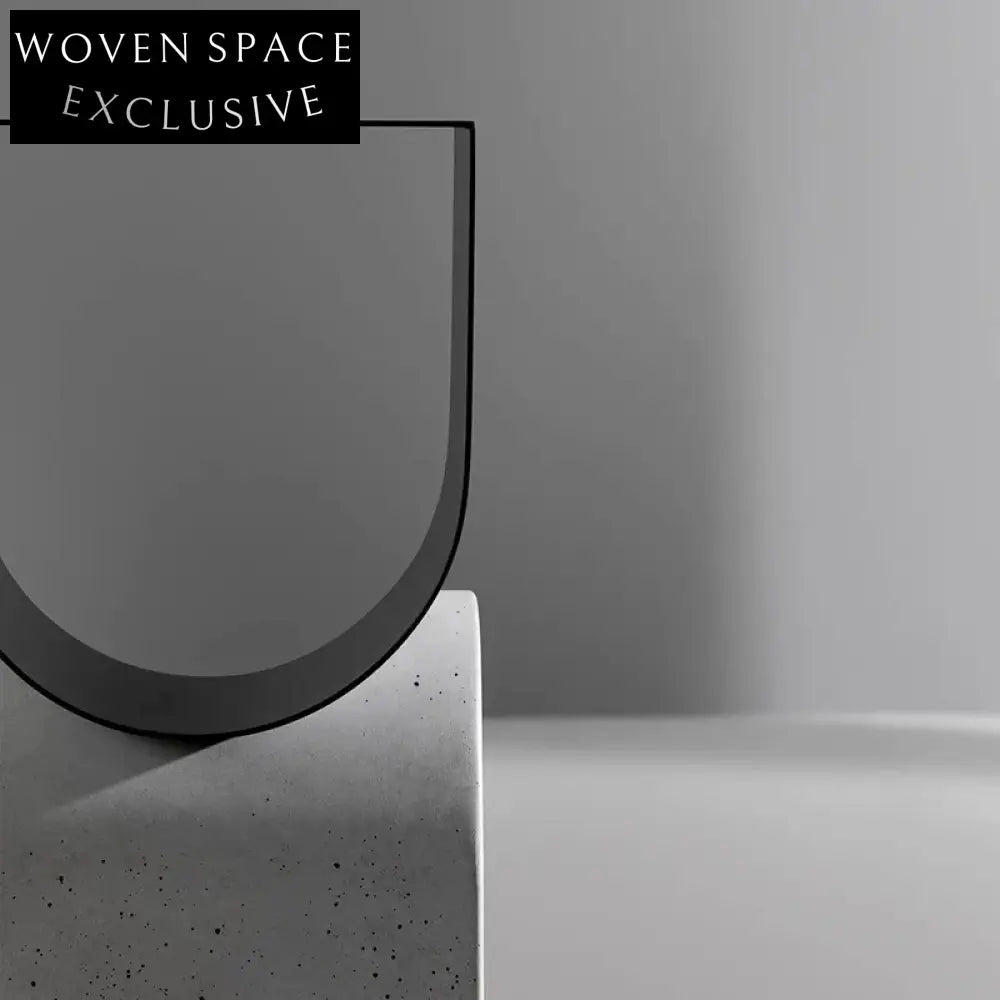 Modern Industrial Cement & Steel Coffee Side Table Living Room Accent Piece