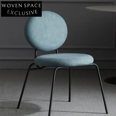 Modern Industrial Fabric Dining Chair with Metal Frame for Restaurant Cafe