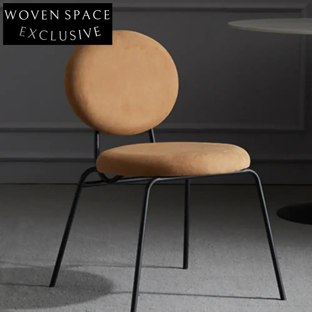 Modern Industrial Fabric Dining Chair with Metal Frame for Restaurant Cafe