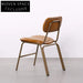 Modern Industrial Leather Upholstered Metal Frame Dining Chair Cafe Seating