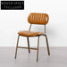 Modern Industrial Leather Upholstered Metal Frame Dining Chair Cafe Seating