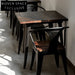 Modern Industrial Loft Style Metal Wood Dining Table for Cafe Restaurant