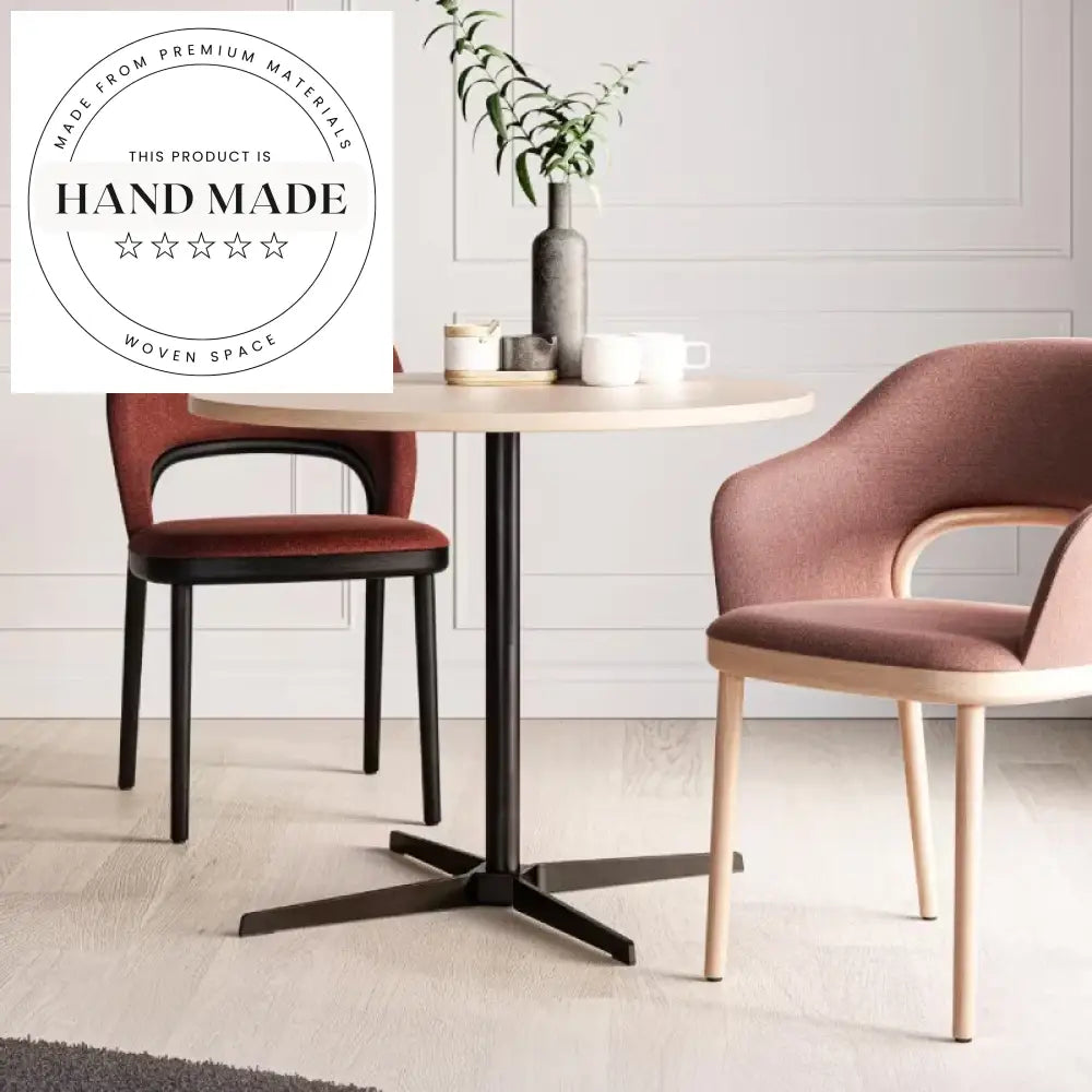 Modern Industrial Metal Pedestal Square Dining Table for Bistro or Cafe