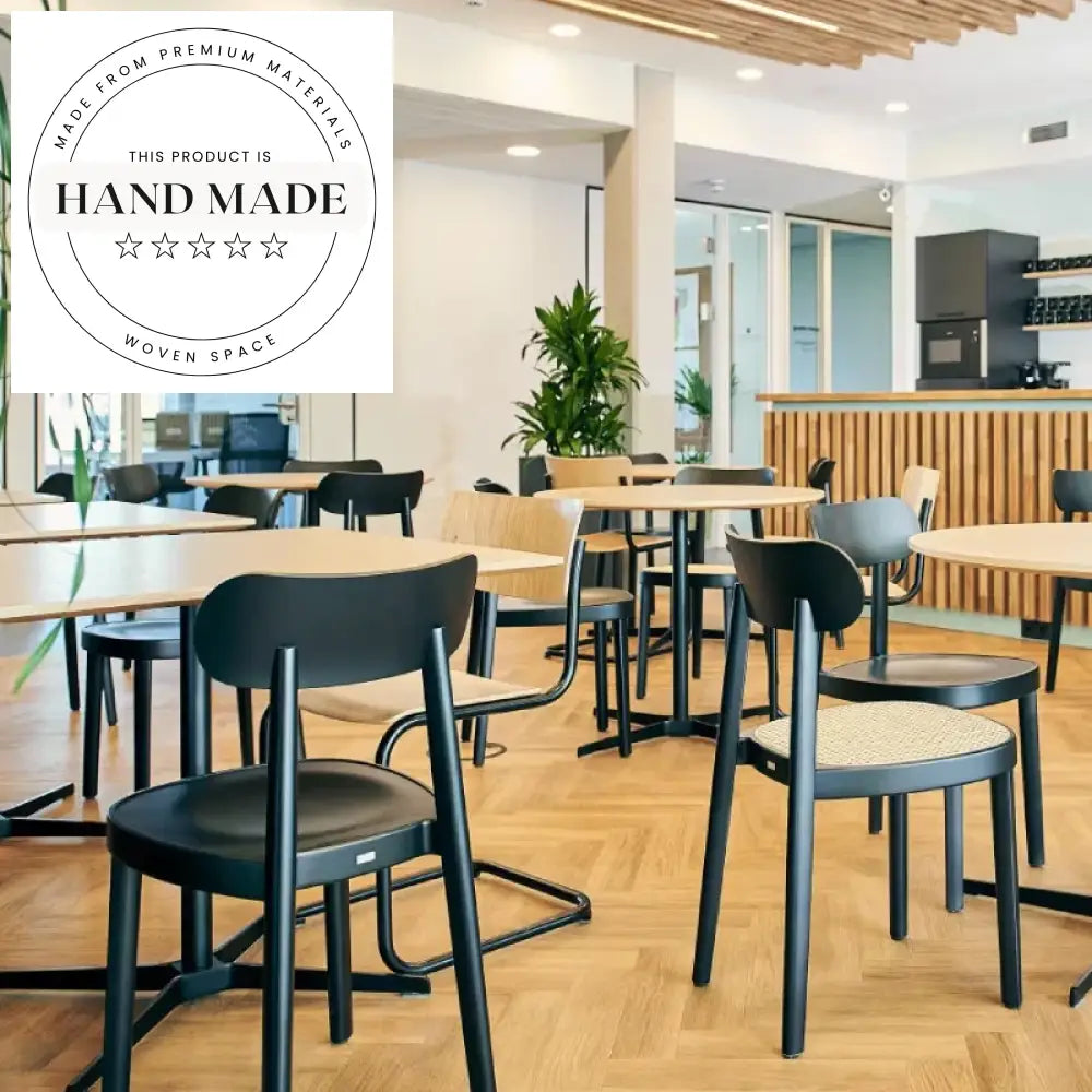 Modern Industrial Metal Pedestal Square Dining Table for Bistro or Cafe