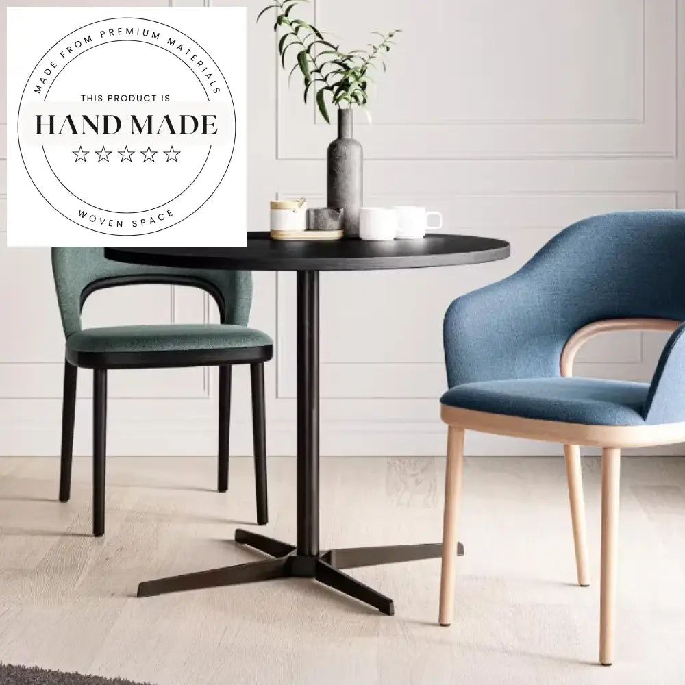 Modern Industrial Metal Pedestal Square Dining Table for Bistro or Cafe