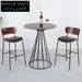 Modern Industrial Metal Plywood Counter Height High Bar Stool