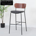 Modern Industrial Metal Plywood Counter Height High Bar Stool