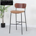 Modern Industrial Metal Plywood Counter Height High Bar Stool