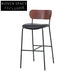 Modern Industrial Metal Plywood Counter Height High Bar Stool