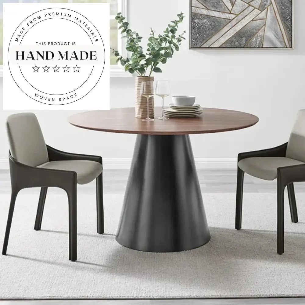 Modern Industrial Metal Round Dining Table for Cafe Restaurant Bistro Spaces