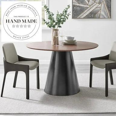 Modern Industrial Metal Round Dining Table for Cafe Restaurant Bistro Spaces