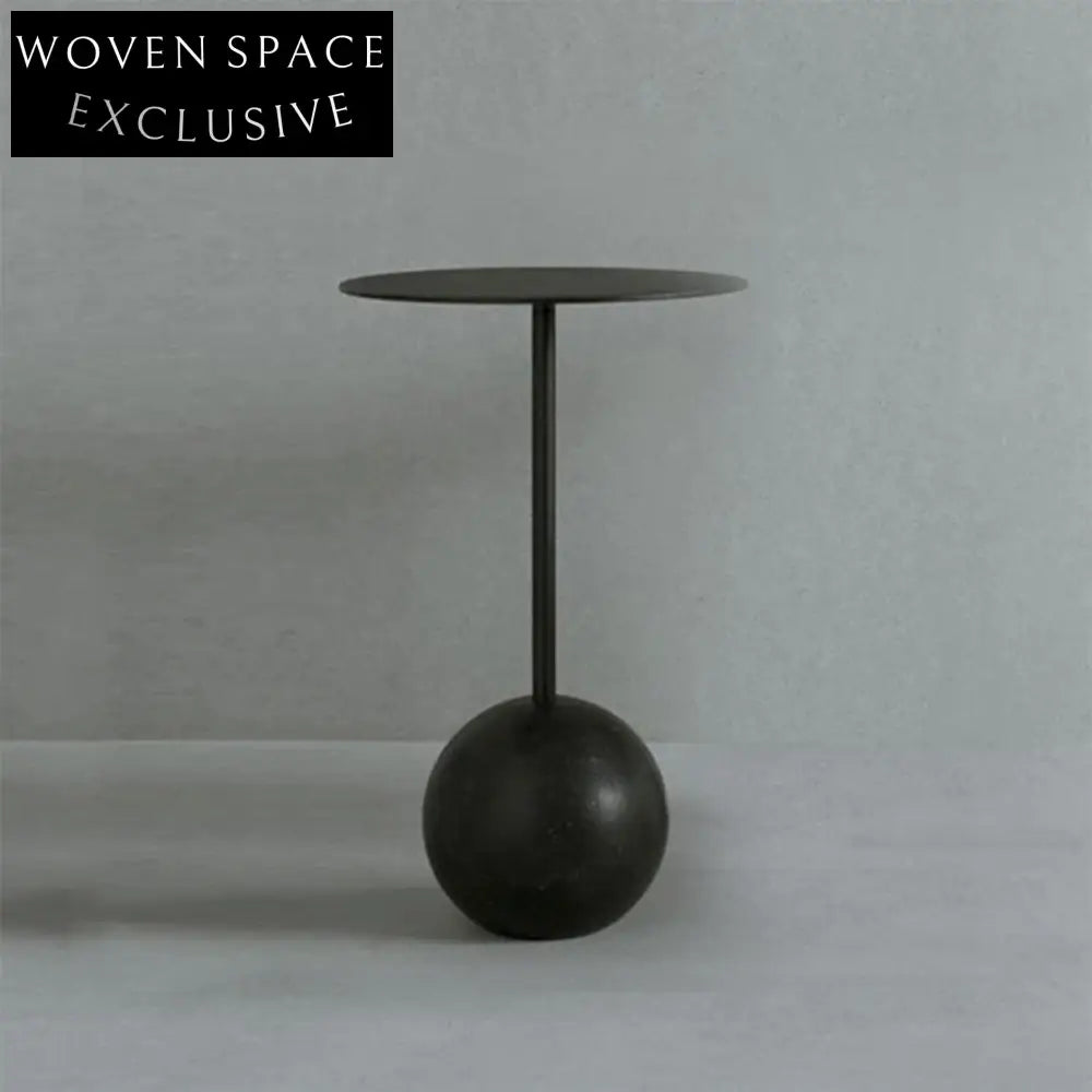 Modern Industrial Round Metal Living Room Accent End Sofa Coffee Table