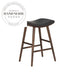 Modern Industrial Solid Wood Leather Bar Stool for Kitchen Counter & Cafe