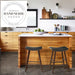 Modern Industrial Solid Wood Leather Bar Stool for Kitchen Counter & Cafe