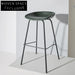 Modern Industrial Steel Bar Stool with Comfortable Saddle Leather Seat