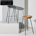 Modern Industrial Steel Bar Stool with Comfortable Saddle Leather Seat