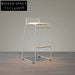 Modern Industrial Steel Frame High Counter Bar Stool for Cafes Restaurants