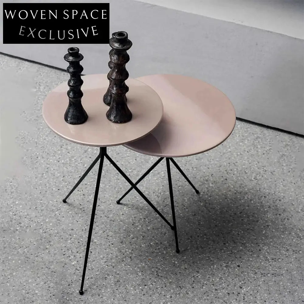 Modern Industrial Style Round Metal Home Coffee Table