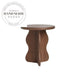Modern Interior Brown Solid Wood Round Living Room Sofa Side Table