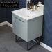 Modern Iron Frame Bathroom Vanity, Wooden Drawer Cabinet with Mirror & Legs
