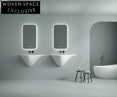 Modern Irregular Ceramic Wall-Mounted Bathroom Wash Basin - Sleek Design