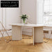 Modern Irregular Edge Solid Pine Wood Dining Table for Home Office