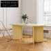 Modern Irregular Edge Solid Pine Wood Dining Table for Home Office