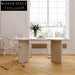 Modern Irregular Edge Solid Pine Wood Dining Table for Home Office