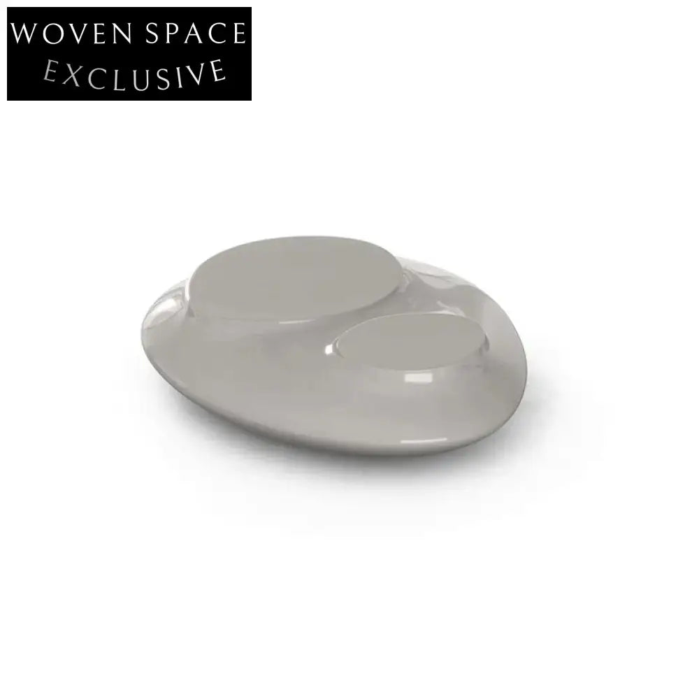 Modern Irregular Fiberglass Living Room Coffee Table - Unique Sculpted Statement