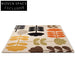 Modern Irregular Geometric Orange Polyester Fiber Area Rug for Living Room Bedroom