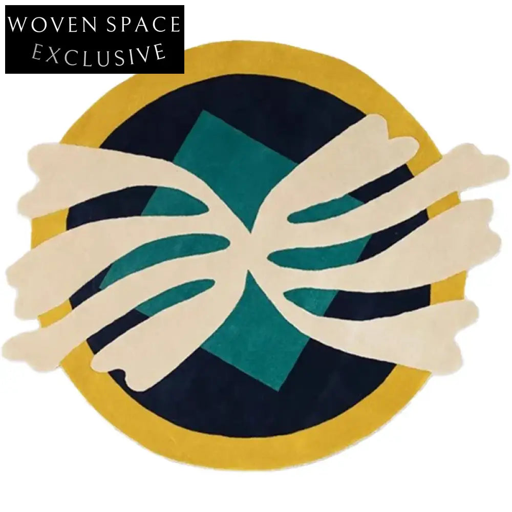 Modern Irregular Geometric Plush Area Rug, Soft Polyester Living Room Floor Carpet