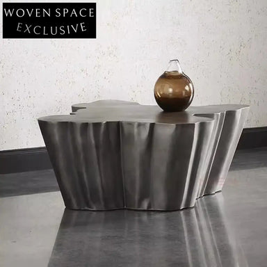 Modern Irregular Metal Coffee Table, Unique Polygonal Design for Luxury Living Room