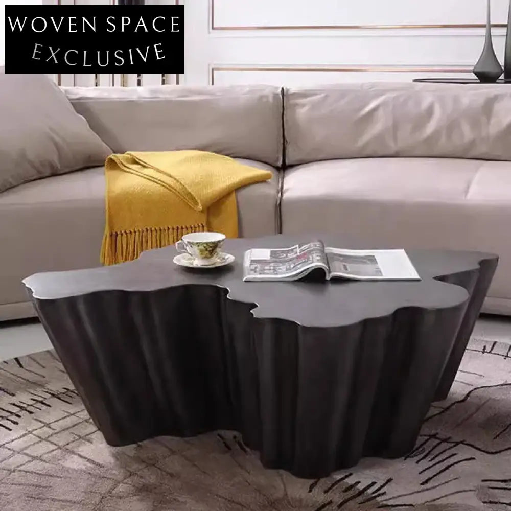 Modern Irregular Metal Coffee Table, Unique Polygonal Design for Luxury Living Room