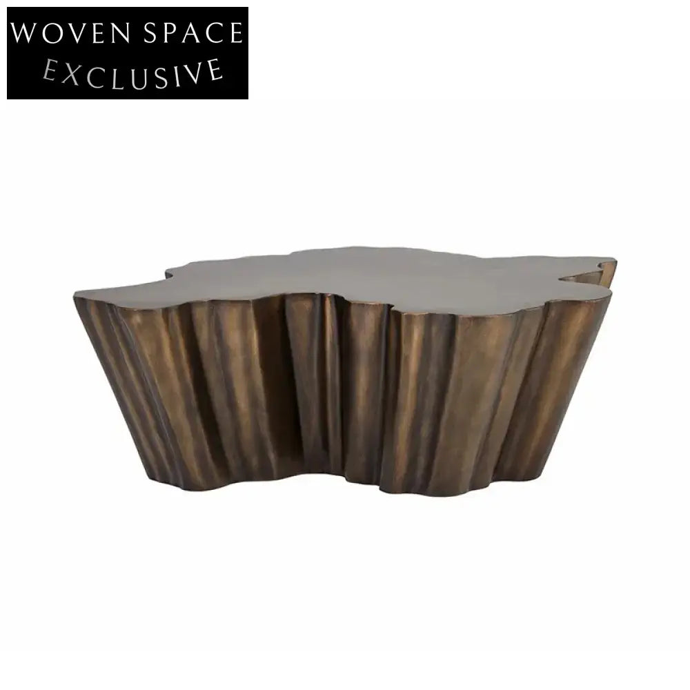 Modern Irregular Metal Coffee Table, Unique Polygonal Design for Luxury Living Room